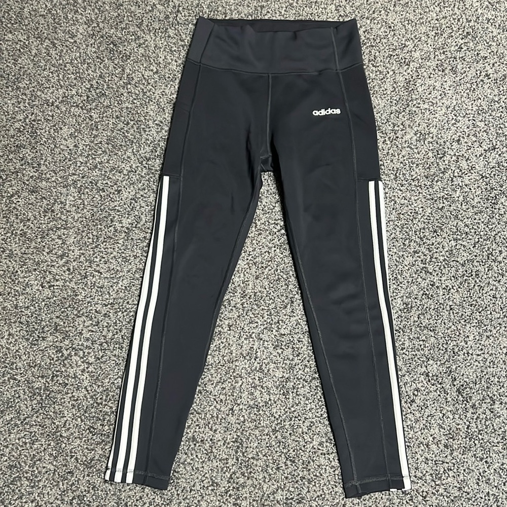 🌸4/$20🌸Adidas Climalite Black Leggings Size Medium EUC - Picture 1 of 6
